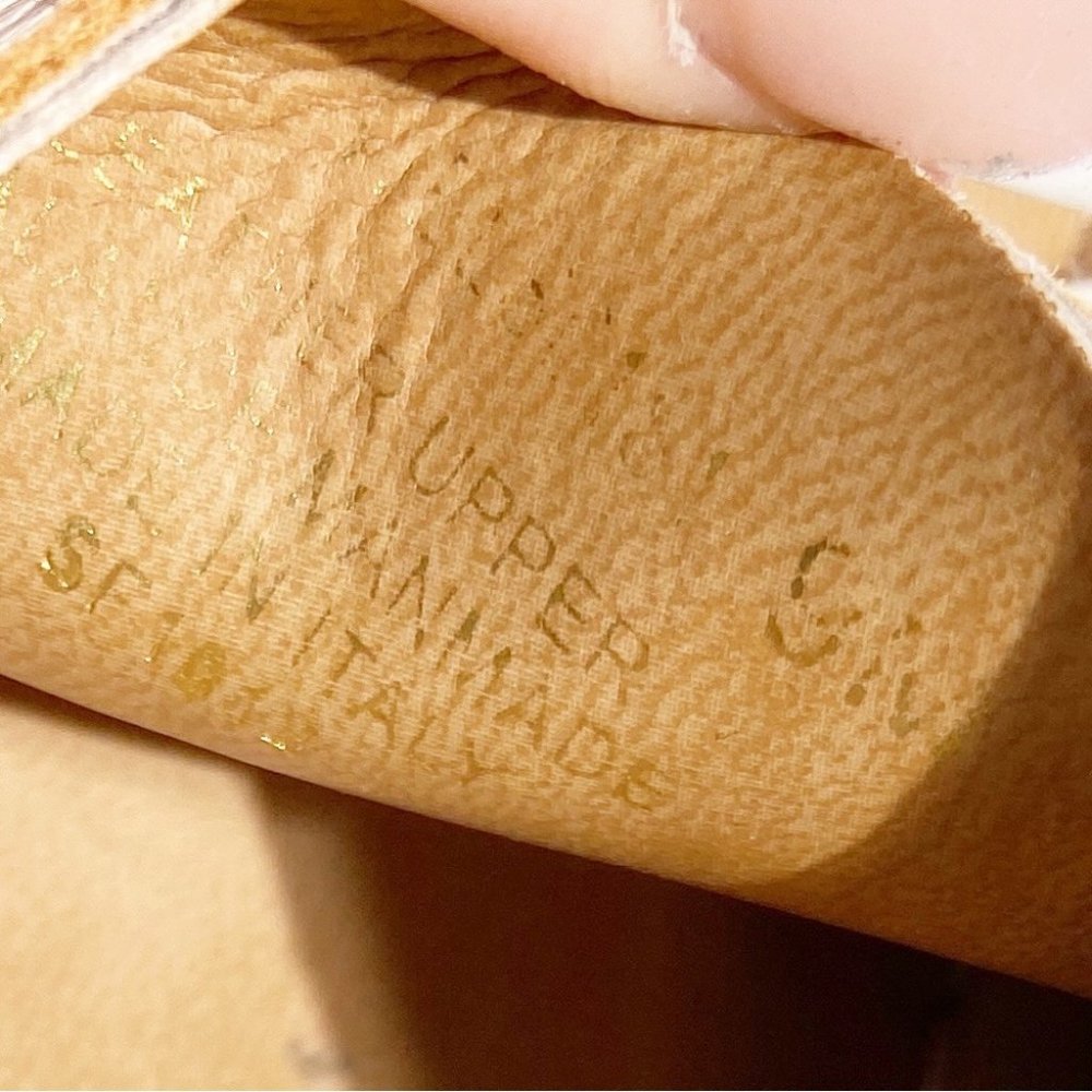 Steve Madden Cream Leather Platform Wedge Sandals - Picture 7 of 7